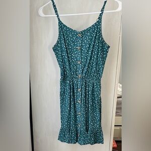 Abercrombie KidsBlue sundress with ruffled hem and spaghetti straps